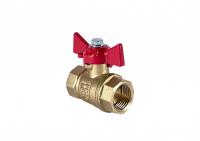 Кран шаровой латунный DeltaPro для ВОДЫ   1/2" ВР/ВР ручка-бабочка, VALFEX 11Б27фт1М (136/34)